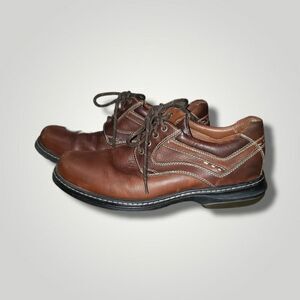 Johnston & Murphy XC4 Sheepskin Waterproof Dual Width Brown Oxfords 8.5